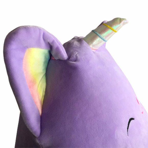 New NWT BIG Squishmallow 16" Cienna Rainbow Unicorn Cat Kitten Purple JUMBO - Picture 4 of 8
